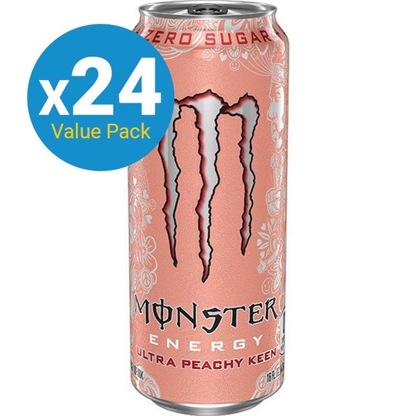 Monster Energy Drink Can - Ultra Peachy Keen - 500ml (24 Pack) Carousel 1