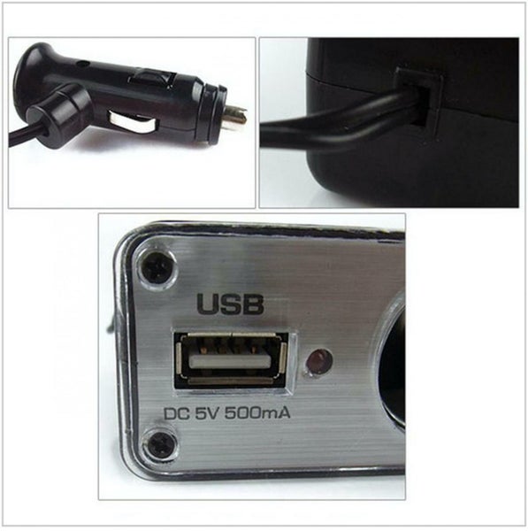 Triple Socket USB Auto Car Cigarette Lighter Charger Carousel 2
