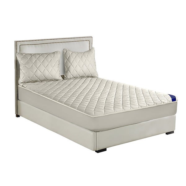 SOGA White 183cm Wide Cross-Hatch Mattress Cover Thick Quilted Stretchable Be... Carousel 1