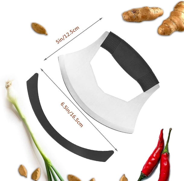 Knife Salad Chopper, Salad Chopper Stainless Steel Knife With Protection Cover V Carousel 2