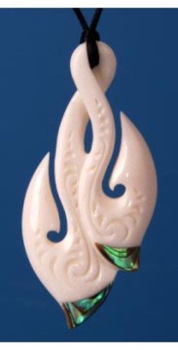 Pendant - Bone Double Hook - Kiwiana Carousel 1