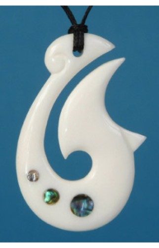 Pendant - Bone Fish Hook - Kiwiana Carousel 1