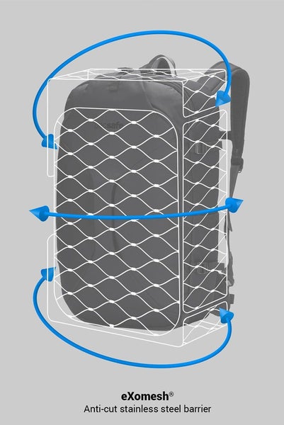Pacsafe EXP45 Anti-Theft Carry-On 45L Travel Pack Black Carousel 13