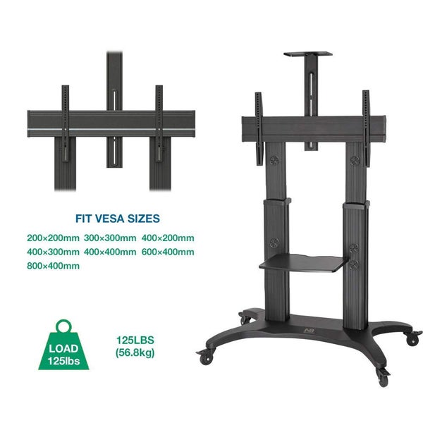 North Bayou Luxury Heavy-duty Aluminum Alloy TV cart for 55 to 80” Flat TV Carousel 2