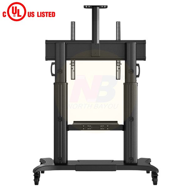 North Bayou Luxury Heavy Duty Aluminum TV cart for 60"-100" flat panel TVs Carousel 1