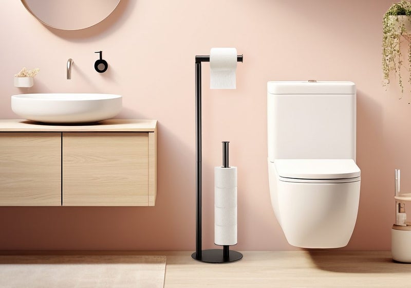 Free Standing Toilet Paper Holder Stand Tissue Storage Carousel 1