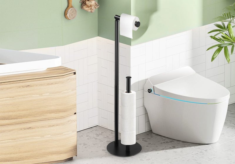 Free Standing Toilet Paper Holder Stand Tissue Storage Carousel 2