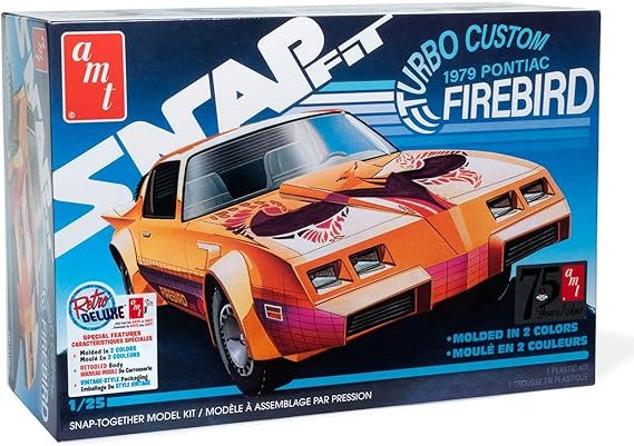 AMT 1211 1/25 1979 Pontiac Firebird "Turbo Custom" (Snap) Scale Model Kit Carousel 1