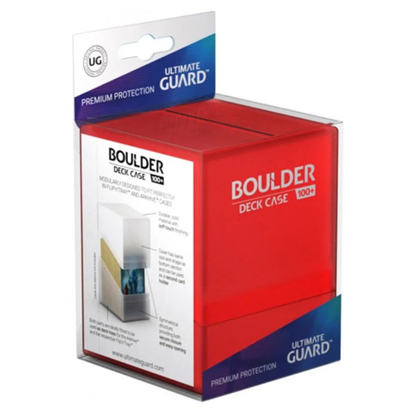 Ultimate Guard Boulder Deck Case 100+ Standard Size Ruby Deck Box Carousel 1