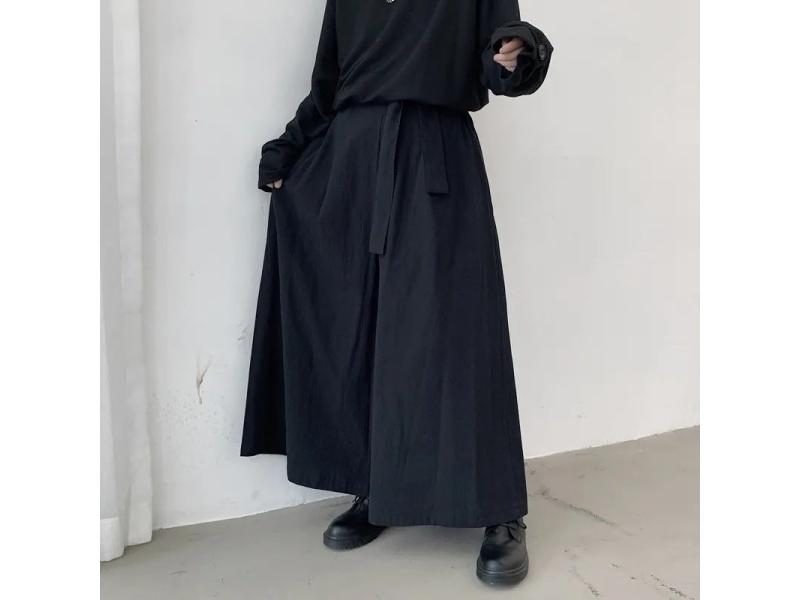Men Hakama Harajuku Kimono Samurai Pants Men Casual Wide Pants Men Chinese Carousel 1