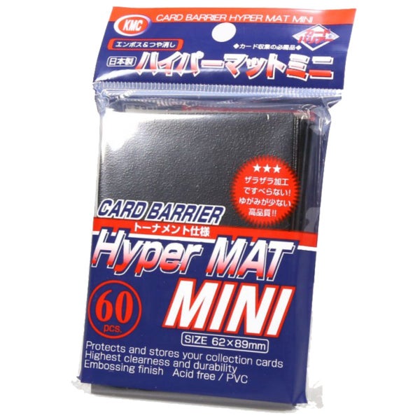 KMC HYPER MAT 60ct MINI SIZE 62x89mm BLACK Carousel 1