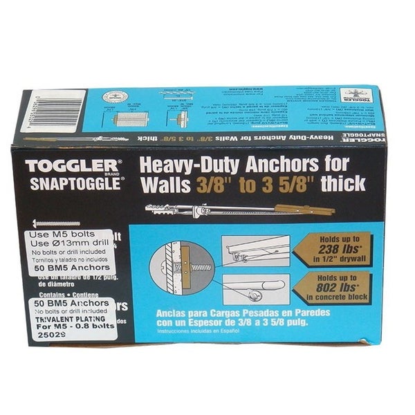 Snaptoggles Heavy Duty Wall Anchors 5mm 50 box Carousel 2