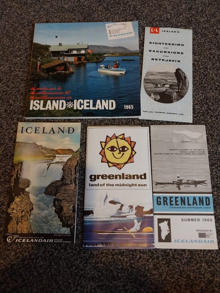 5 old Iceland and Greenland travel brochures, circa 1960s Carousel 1