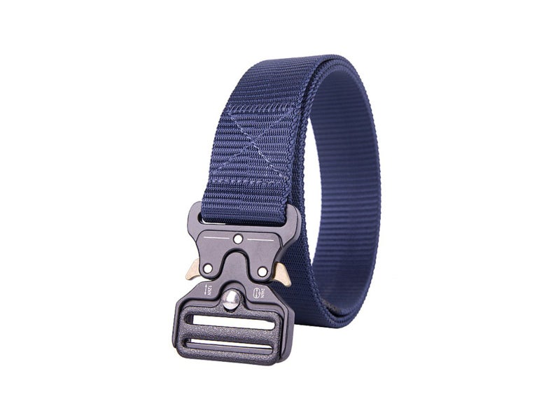 Tactical Mens Belt Heavy Duty Web Belt Quick-Release Cobra Buckle (Black) A0362995987168385111