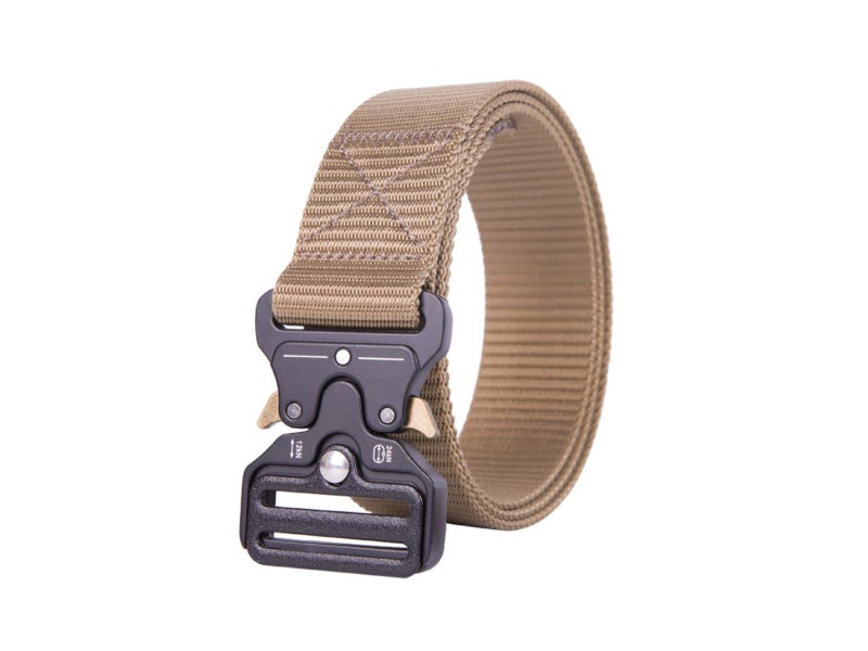 Tactical Mens Belt Heavy Duty Web Belt Quick-Release Cobra Buckle (Black) A0362995987168385112