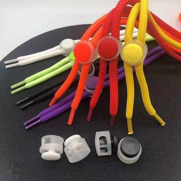 1 Pair No Tie shoelaces locks and cord end clips for Unsiex school shoes Carousel 1