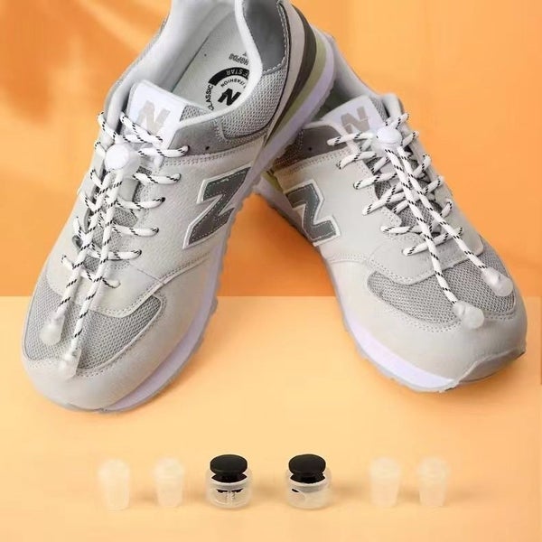 1 Pair No Tie shoelaces locks and cord end clips for Unsiex school shoes Carousel 5