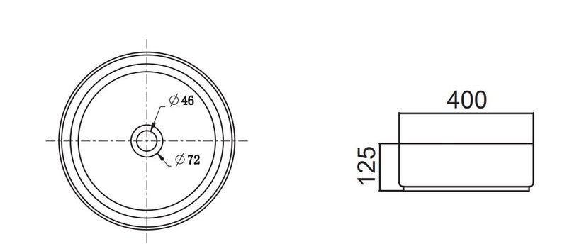 400MM QUARTO ROUND VESSEL BASIN - WHITE GLOSS **EX-DISPLAY** Carousel 4