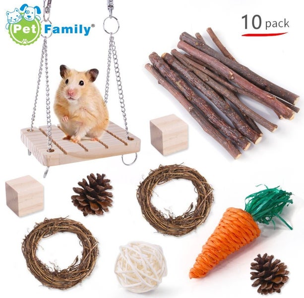 Hamster Toys Set 10pcs Guinea Pig Carousel 1