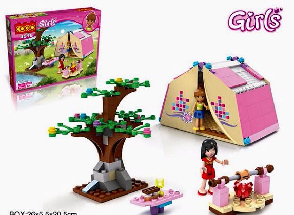 Girls Camping Set- Compatible with Lego - 3 LEFT - NO MORE ORDERED Carousel 1