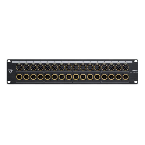 Black Lion Audio PBRXLR 32 DSub 32-Point Gold-Plated XLR/DB25 Patchbay Carousel 1