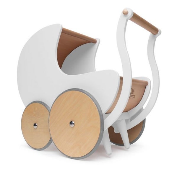 Kinderfeets: Wooden Toy Pram - White Carousel 1