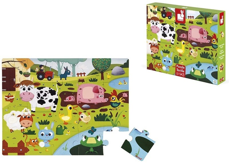 Janod: Farm Animals Tactile Puzzle Carousel 1