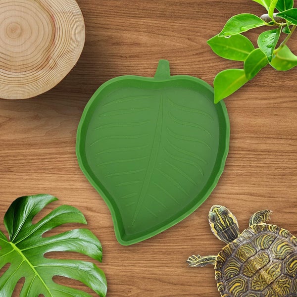 Reptile Food Water Bowl Leaf 2pc combo Carousel 7