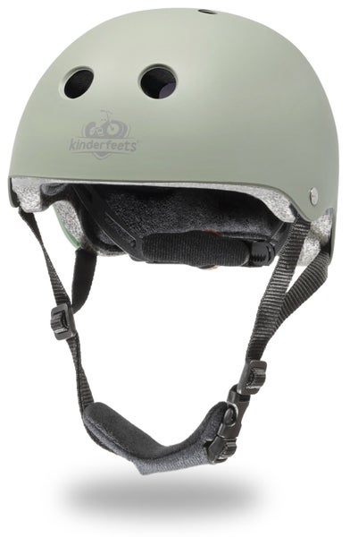 Kinderfeets: Toddler Helmet - Matte Silver Sage Carousel 1