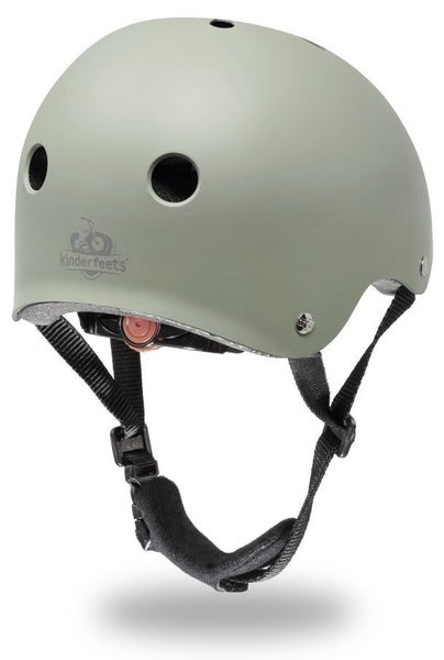 Kinderfeets: Toddler Helmet - Matte Silver Sage Carousel 2