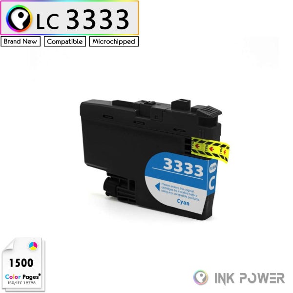 Compatible Brother LC3333 Black ink cartridge for MFCJ1300DW, DCPJ1100DW CMY Carousel 1