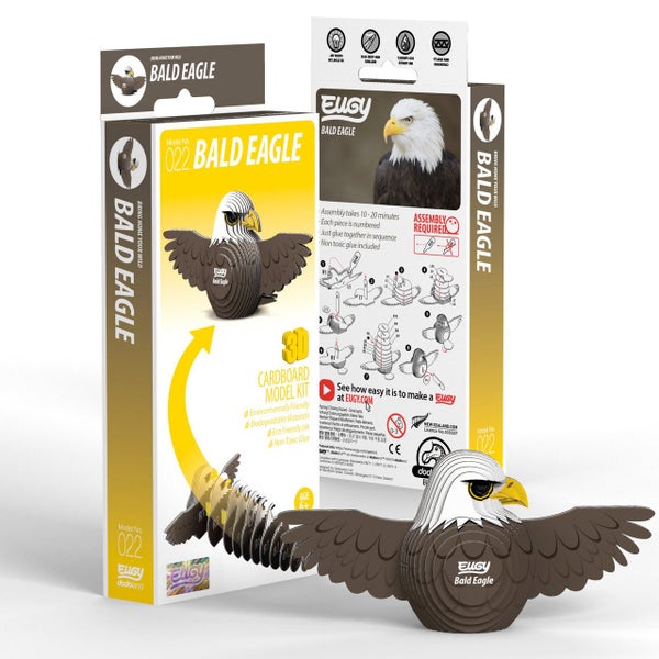 Eugy: Bald Eagle - 3D Cardboard Model Carousel 1