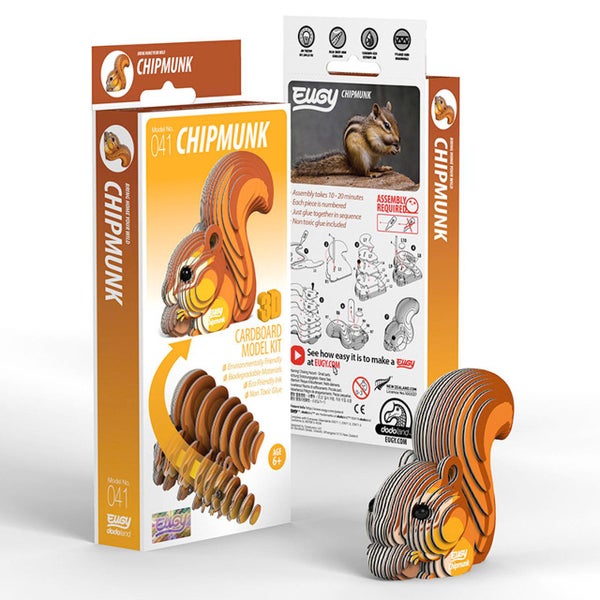 Eugy: Chipmunk - 3D Cardboard Model Carousel 1
