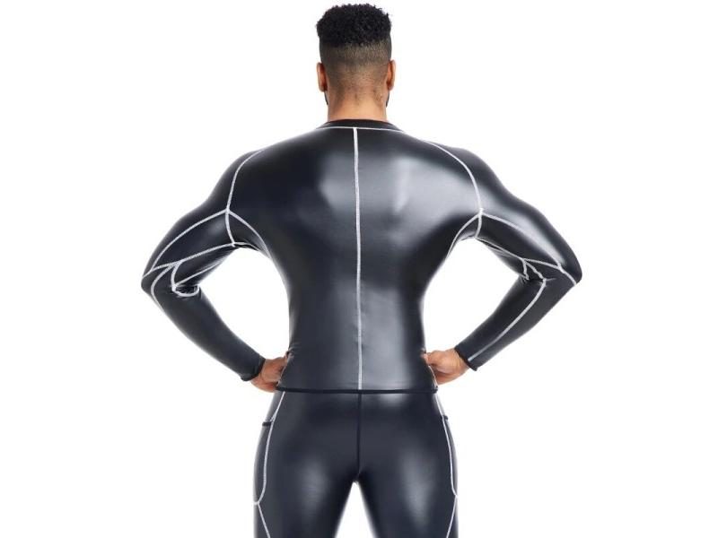 New Men's Leather Pants Long Sleeve Shirt Waist Trainer Carousel 1