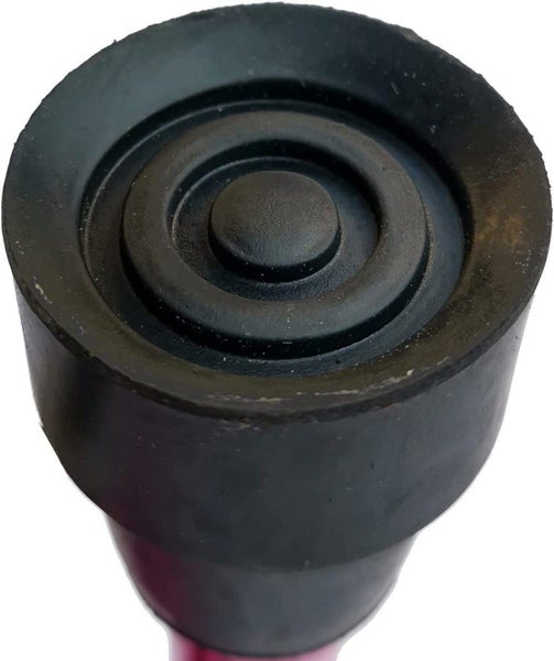 Replacement Rubber Cane Tip - Hard-Wearing with Metal Insert (Black or Brown) Carousel 1