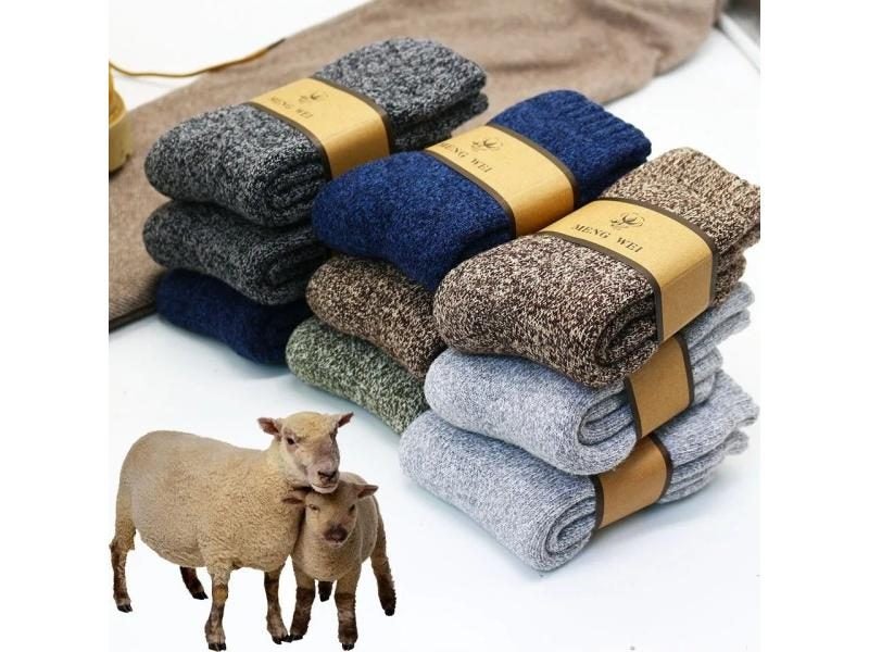 Winter Men's Merino Wool Socks Super Thick Warm High Quality Harajuku Retro Carousel 2