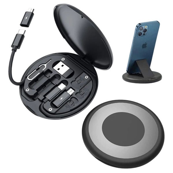 Compact Cable Card with Multi-Type Cable and USB Adapter Storage Box Carousel 2