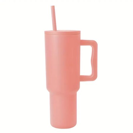 40 Oz Tumbler With Handle And Straw Lid, Reusable Stainless Steel Insulated Carousel 1