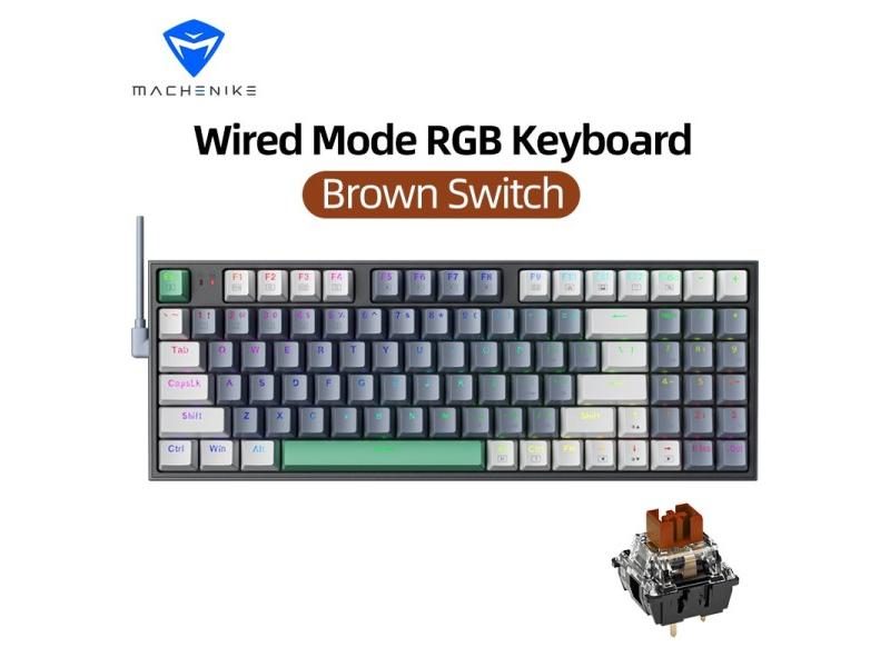 Machenike K500 94 Keys RGB Wired Hot Swappable Gaming Keyboard For Mac Windows Carousel 1