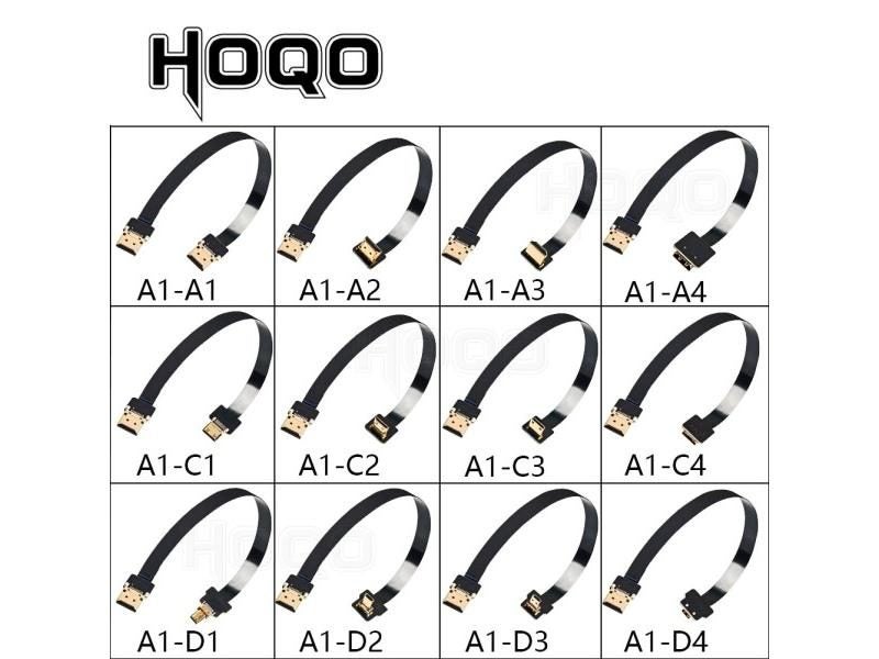 HDMI-compatible FPV HDMI Ffc HDMI Ribbon Cable 90 Degree Mini/Micro HDMI To Carousel 1
