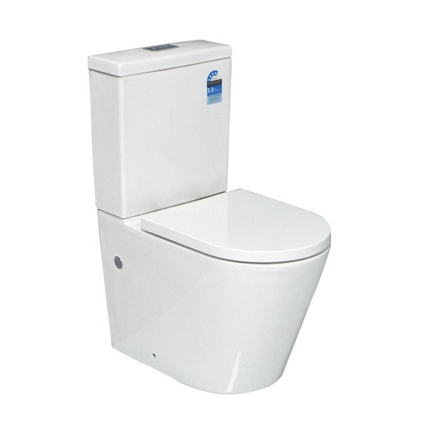 Toilet Suite Rimless Flush BTW A3314C S/P Pan Carousel 1