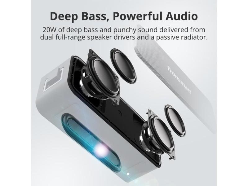 Tronsmart T2 Plus Speaker Bluetooth Outdoor Portable With IPX7 NFC 24H Playtime Carousel 1