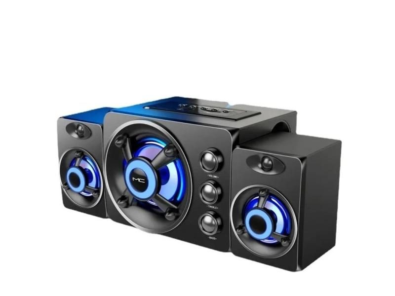 HIFI 3D Stereo Speakers Colorful LED Heavy Light AUX USB Wired Wireless Carousel 2