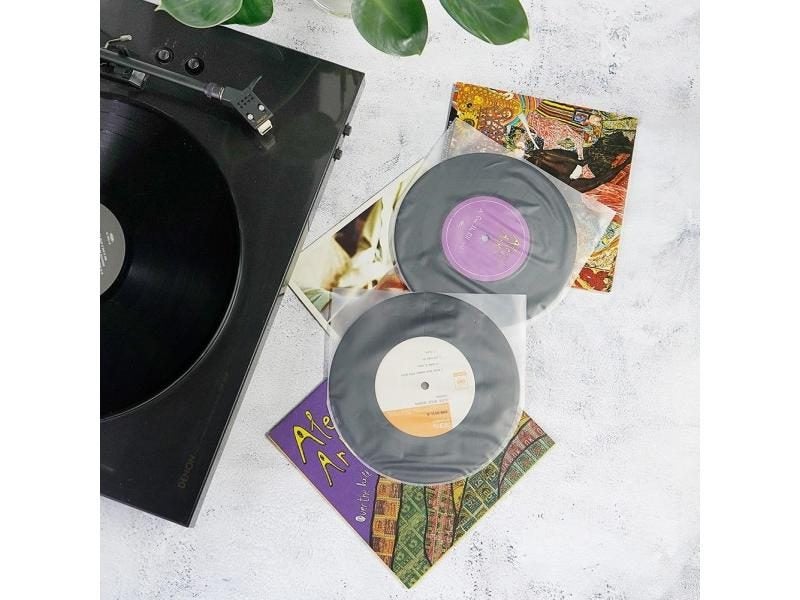 25/50PCS 7inch Clear Inner Sleeves Anti-static 3 Mil Plastic Vinyl Record Cover Carousel 1