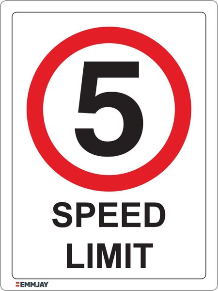 87 EMMJAY - NZ made - ACM (300x400mm) SPEED sign 5km Carousel 1