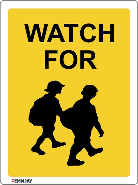 283 EMMJAY - ACM 400x300mm Child safety sign Watch for children Carousel 1