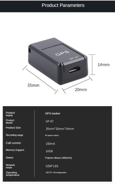 GF07 Magnetic Mini GPS Tracker Real Time Tracking Locator Device For Car Truck Carousel 5