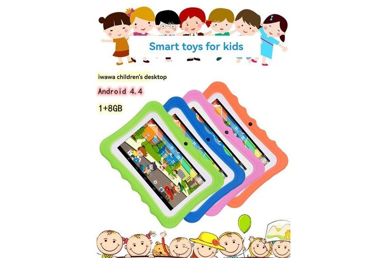 Children Tablet PC 7 Inch Android 4.4 With Silicone Case For Kids Learning Carousel 2