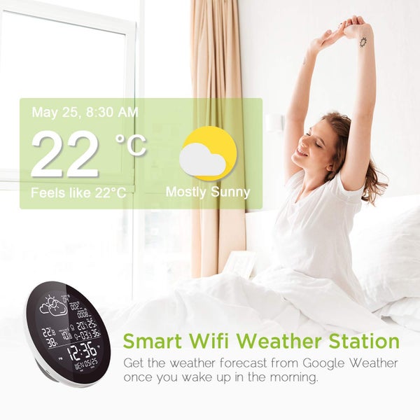 Weather Station Wireless with 3 Outdoor Sensors Thermometer Hygrometer Clock Carousel 2