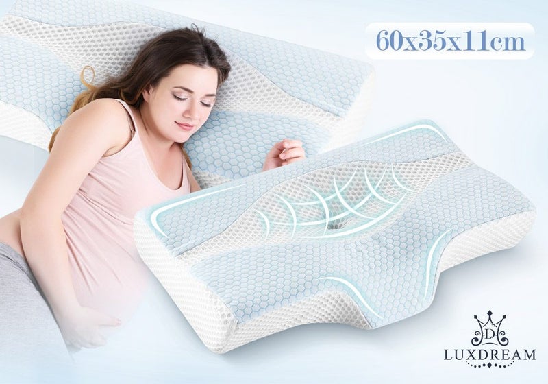 Luxdream Contour Bed Pillow Cervical Neck Pain Relief Memory Foam Orthopedic Carousel 2